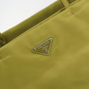 PRADA Tote Bag Nylon Green Silver Auth 192666A-14