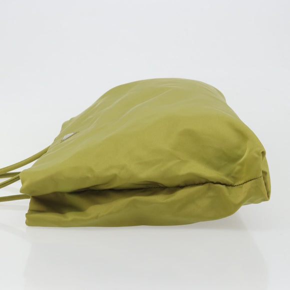 PRADA Tote Bag Nylon Green Silver Auth 192666A