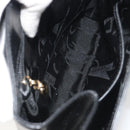 Salvatore Ferragamo Gancini Hand Bag Leather 2way Black Gold Auth 192668-11
