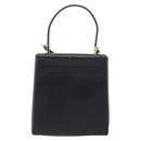Salvatore Ferragamo Gancini Hand Bag Leather 2way Black Gold Auth 192668-2