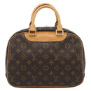 LOUIS VUITTON Monogram Trouville Hand Bag M42228 LV Auth 192669V-2