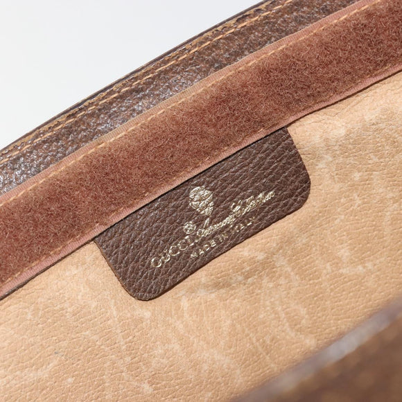 GUCCI GG Supreme Web Sherry Line Bag PVC Beige Gold 156 01 032 Auth 192673