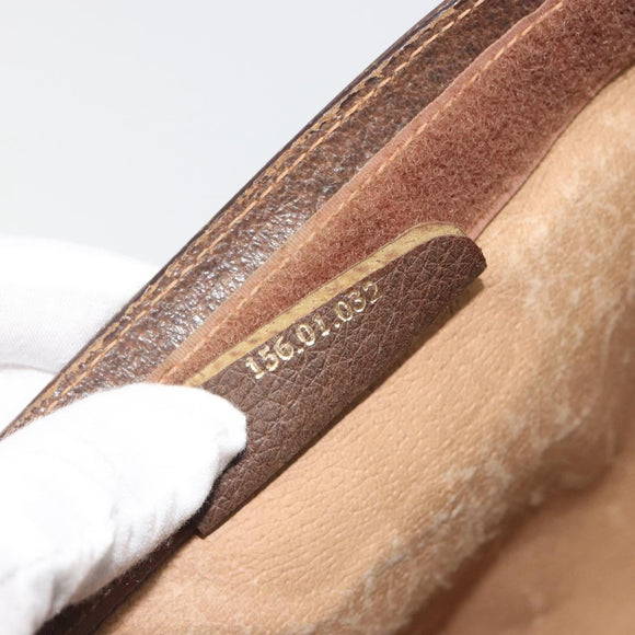 GUCCI GG Supreme Web Sherry Line Bag PVC Beige Gold 156 01 032 Auth 192673