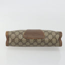 GUCCI GG Supreme Web Sherry Line Bag PVC Beige Gold 156 01 032 Auth 192673-6