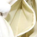 CELINE Circle Shoulder Bag Patent Leather Ivory Silver Auth 192674-24