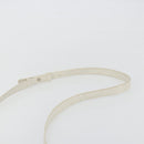 CELINE Circle Shoulder Bag Patent Leather Ivory Silver Auth 192674-8