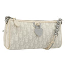 Christian Dior Trotter Canvas Romantic Bag PVC White Silver Auth 192675A-1