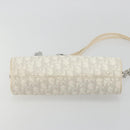 Christian Dior Trotter Canvas Romantic Bag PVC White Silver Auth 192675A-11