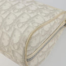 Christian Dior Trotter Canvas Romantic Bag PVC White Silver Auth 192675A-12