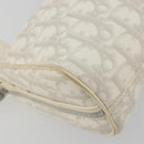 Christian Dior Trotter Canvas Romantic Bag PVC White Silver Auth 192675A-13