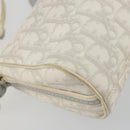 Christian Dior Trotter Canvas Romantic Bag PVC White Silver Auth 192675A-15