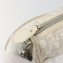 Christian Dior Trotter Canvas Romantic Bag PVC White Silver Auth 192675A-17