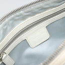 Christian Dior Trotter Canvas Romantic Bag PVC White Silver Auth 192675A-18