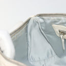 Christian Dior Trotter Canvas Romantic Bag PVC White Silver Auth 192675A-21