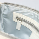 Christian Dior Trotter Canvas Romantic Bag PVC White Silver Auth 192675A-22