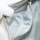 Christian Dior Trotter Canvas Romantic Bag PVC White Silver Auth 192675A-23