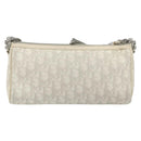Christian Dior Trotter Canvas Romantic Bag PVC White Silver Auth 192675A-3