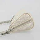 Christian Dior Trotter Canvas Romantic Bag PVC White Silver Auth 192675A-5