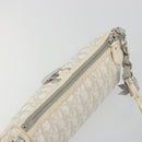 Christian Dior Trotter Canvas Romantic Bag PVC White Silver Auth 192675A-6