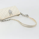 Christian Dior Trotter Canvas Romantic Bag PVC White Silver Auth 192675A-7