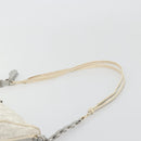 Christian Dior Trotter Canvas Romantic Bag PVC White Silver Auth 192675A-8