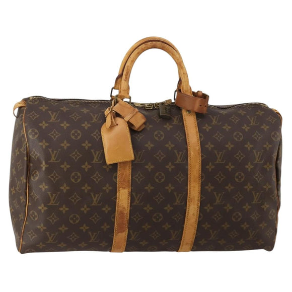 LOUIS VUITTON Monogram Keepall 50 Boston Bag M41426 LV Auth 192676