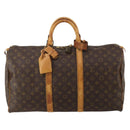 LOUIS VUITTON Monogram Keepall 50 Boston Bag M41426 LV Auth 192676-13