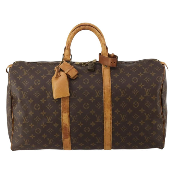 LOUIS VUITTON Monogram Keepall 50 Boston Bag M41426 LV Auth 192676