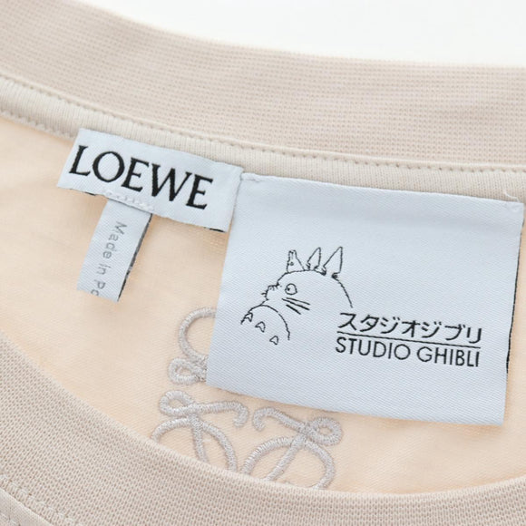 LOEWE Totoro Collaboration Soot Sprites T Shirt Cotton L Beige Auth 192681M
