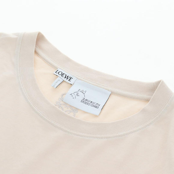 LOEWE Totoro Collaboration Soot Sprites T Shirt Cotton L Beige Auth 192681M