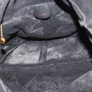 GUCCI Bamboo Shoulder Bag Suede 2way Black Gold 001 1577 Auth 192682-11