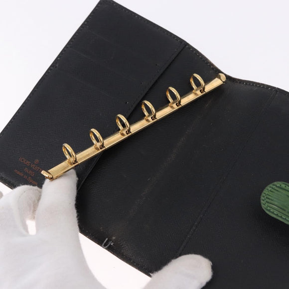 LOUIS VUITTON Epi Day Planner Cover 4 Set Blue Black Green LV Auth 192684