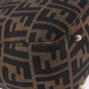 FENDI Zucca Canvas Hand Bag Brown Silver Auth 192690A-9