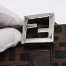 FENDI Zucca Canvas Hand Bag Brown Silver Auth 192690A-10