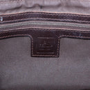 FENDI Zucca Canvas Hand Bag Brown Silver Auth 192690A-17