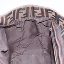 FENDI Zucca Canvas Hand Bag Brown Silver Auth 192690A-19
