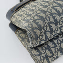 Christian Dior Trotter Canvas Hand Bag Navy Silver Auth 192691-16