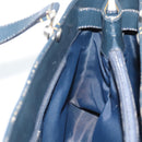 Christian Dior Trotter Canvas Hand Bag Navy Silver Auth 192691-18