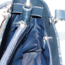 Christian Dior Trotter Canvas Hand Bag Navy Silver Auth 192691-19
