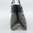 Christian Dior Trotter Canvas Hand Bag Navy Silver Auth 192691-3