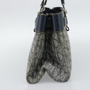 Christian Dior Trotter Canvas Hand Bag Navy Silver Auth 192691-4