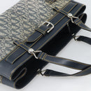 Christian Dior Trotter Canvas Hand Bag Navy Silver Auth 192691-6