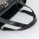 Christian Dior Trotter Canvas Hand Bag Navy Silver Auth 192691-7