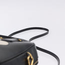 PRADA Hand Bag Saffiano leather 2way Black Gold Tone Auth 192692A-15