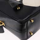PRADA Hand Bag Saffiano leather 2way Black Gold Tone Auth 192692A-9