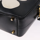 PRADA Hand Bag Saffiano leather 2way Black Gold Tone Auth 192692A-16