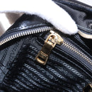 PRADA Hand Bag Saffiano leather 2way Black Gold Tone Auth 192692A-24