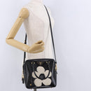 PRADA Hand Bag Saffiano leather 2way Black Gold Tone Auth 192692A-26