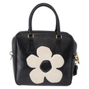 PRADA Hand Bag Saffiano leather 2way Black Gold Tone Auth 192692A-2