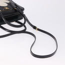 PRADA Hand Bag Saffiano leather 2way Black Gold Tone Auth 192692A-8